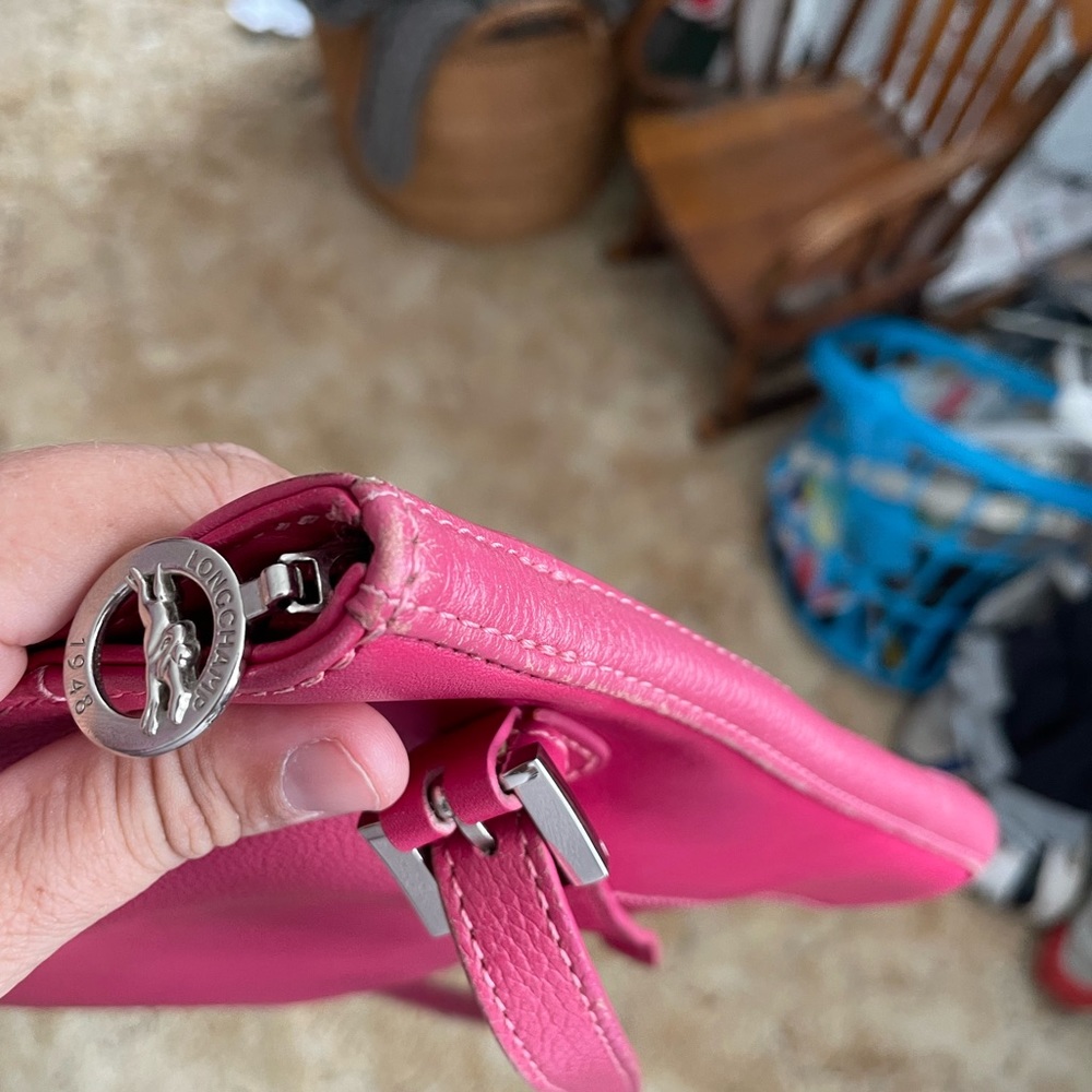 Longchamp LE FOULONNÉ Pink Crossbody EUC - Picture 8 of 9